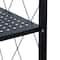 Organize It All Black 3-Tier Foldable Metal Rack with Wheels